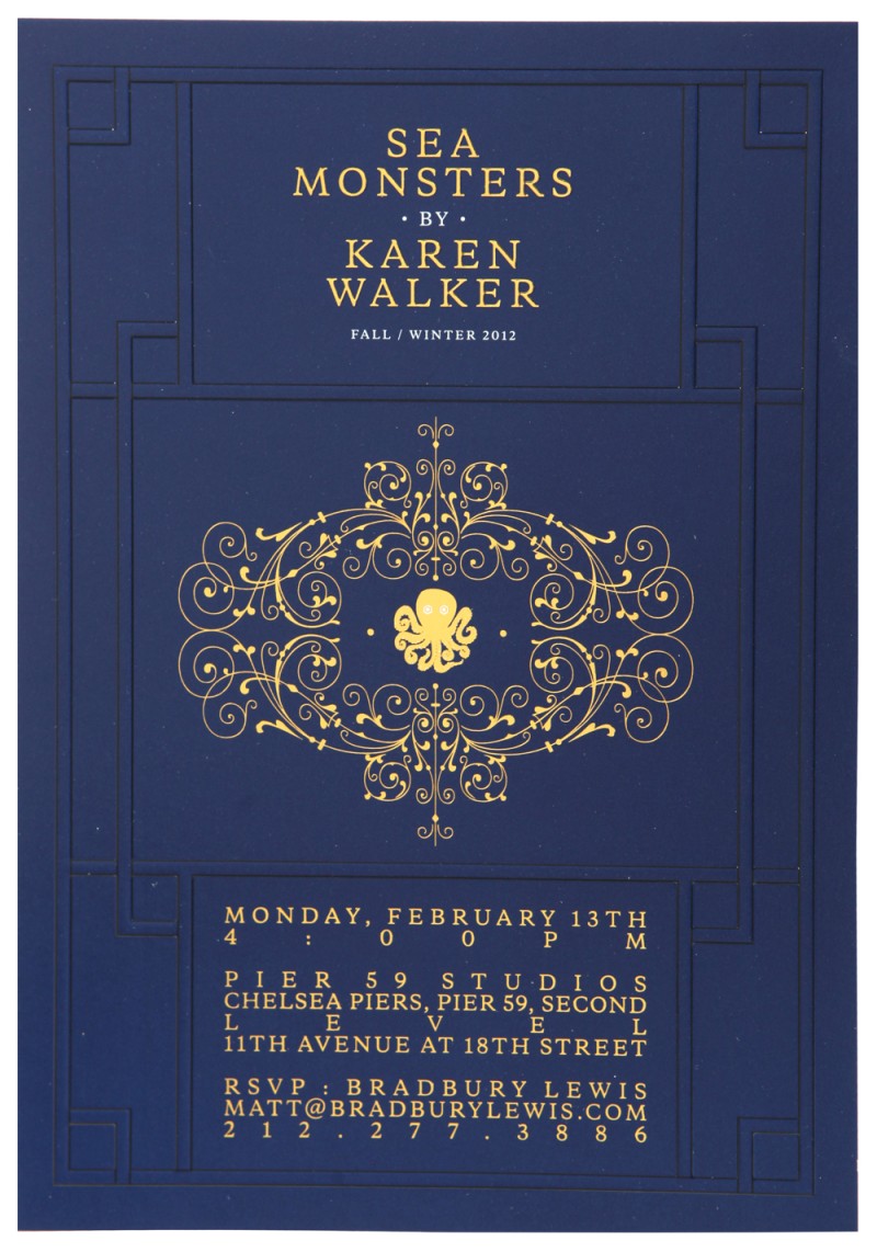 Karen Walker Sea Monsters New York Invite <br />
