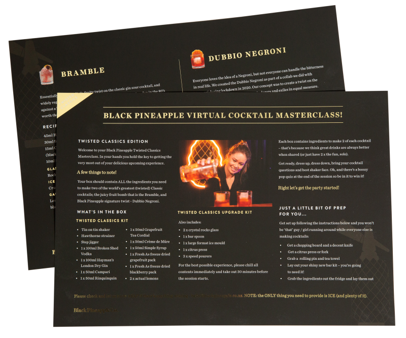 Masterclass Recipe Cards