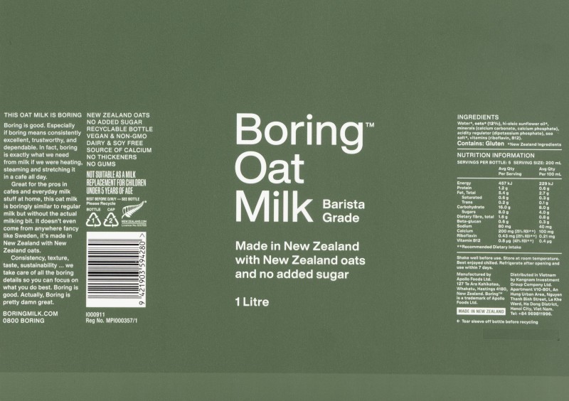 Boring Oat Milk Barista