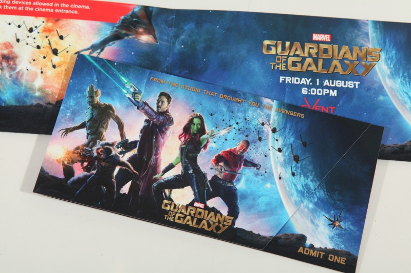 Guardians of the Galaxy Premiere Ticket<br />
